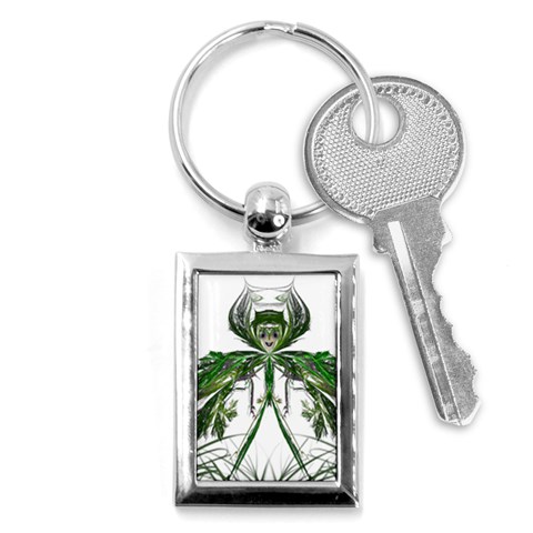 Miss Fern Key Chain (Rectangle) from ArtsNow.com Front