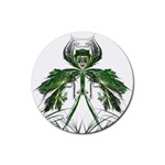Miss Fern Rubber Round Coaster (4 pack)