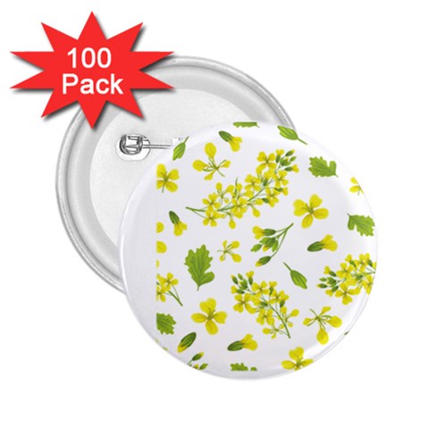 Yellow Flowers 2.25  Buttons (100 pack)  from ArtsNow.com Front