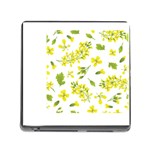 Yellow Flowers Memory Card Reader (Square 5 Slot)