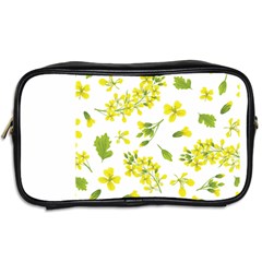 Yellow Flowers Toiletries Bag (Two Sides) from ArtsNow.com Back