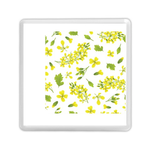 Yellow Flowers Memory Card Reader (Square) from ArtsNow.com Front