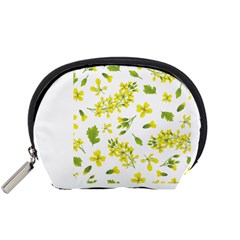 Yellow Flowers Accessory Pouch (Small) from ArtsNow.com Front