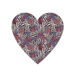 Zebra Chain Pattern Heart Magnet