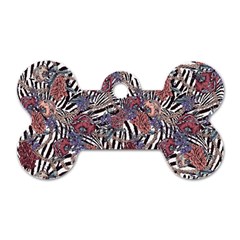 Zebra Chain Pattern Dog Tag Bone (Two Sides) from ArtsNow.com Front
