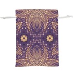 Gold and purple  Lightweight Drawstring Pouch (XL)