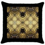 Black and gold Throw Pillow Case (Black)