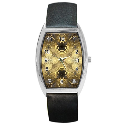 Black and gold Barrel Style Metal Watch from ArtsNow.com Front