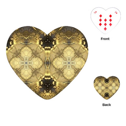 Black and gold Playing Cards Single Design (Heart) from ArtsNow.com Front