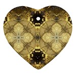 Black and gold Heart Ornament (Two Sides)