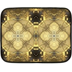 Black and gold Double Sided Fleece Blanket (Mini)  from ArtsNow.com 35 x27  Blanket Front