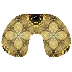 Black and gold Travel Neck Pillow from ArtsNow.com Back