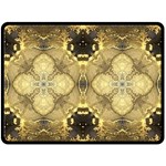 Black and gold Double Sided Fleece Blanket (Large) 