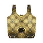 Black and gold Full Print Recycle Bag (M)