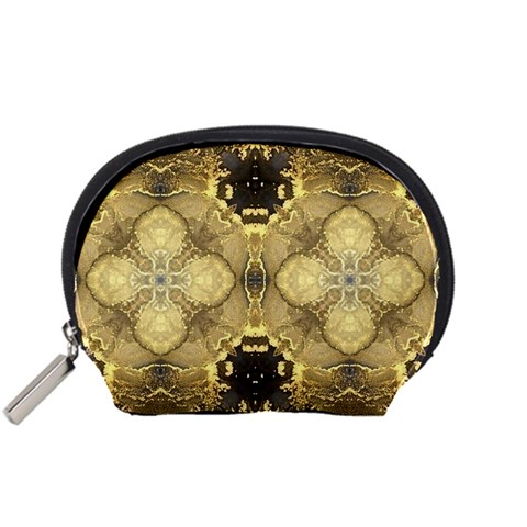 Black and gold Accessory Pouch (Small) from ArtsNow.com Front