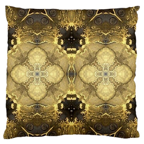 Black and gold Standard Flano Cushion Case (One Side) from ArtsNow.com Front