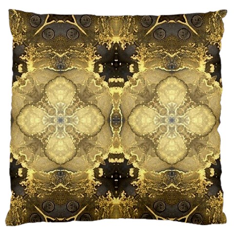 Black and gold Standard Flano Cushion Case (Two Sides) from ArtsNow.com Front