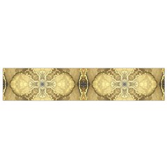 Black and gold Small Flano Scarf from ArtsNow.com Front