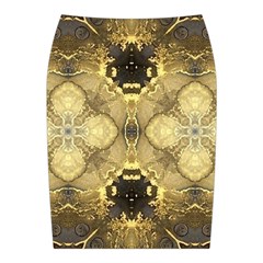Black and gold Midi Wrap Pencil Skirt from ArtsNow.com Back