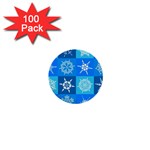 Snowflakes 1  Mini Buttons (100 pack) 