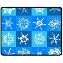 Snowflakes Double Sided Fleece Blanket (Medium)  from ArtsNow.com 58.8 x47.4  Blanket Front