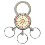 Cute kaleidoscope 3-Ring Key Chain