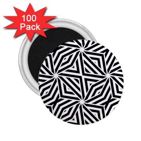 Black and white abstract lines, geometric pattern 2.25  Magnets (100 pack)  from ArtsNow.com Front