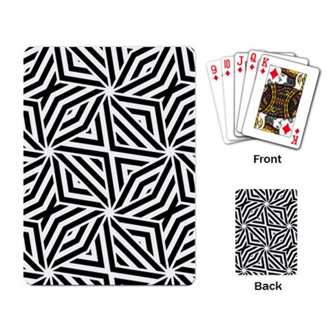 Black and white abstract lines, geometric pattern Playing Cards Single Design (Rectangle) from ArtsNow.com Back