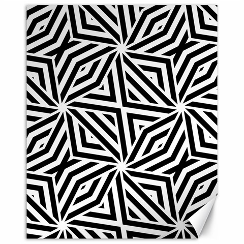Black and white abstract lines, geometric pattern Canvas 16  x 20  from ArtsNow.com 15.75 x19.29  Canvas - 1