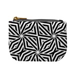 Black and white abstract lines, geometric pattern Mini Coin Purse