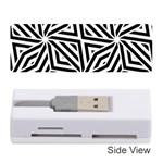 Black and white abstract lines, geometric pattern Memory Card Reader (Stick)