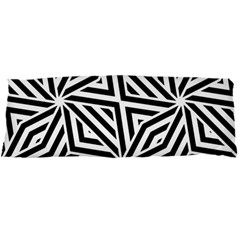 Black and white abstract lines, geometric pattern Body Pillow Case Dakimakura (Two Sides) from ArtsNow.com Back