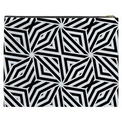 Black and white abstract lines, geometric pattern Cosmetic Bag (XXXL) from ArtsNow.com Back