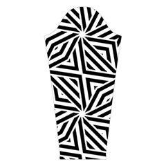 Black and white abstract lines, geometric pattern Long Sleeve Velvet V Right Sleeve