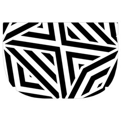 Black and white abstract lines, geometric pattern Makeup Case (Large) from ArtsNow.com Side Right
