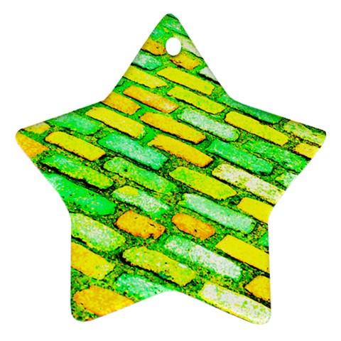 Diagonal street cobbles Ornament (Star) from ArtsNow.com Front