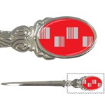 Gray Squares on red Letter Opener
