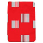 Gray Squares on red Removable Flap Cover (S)