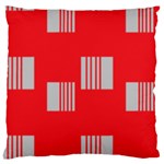 Gray Squares on red Standard Flano Cushion Case (One Side)