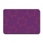 Orange Stars on purple Small Doormat 