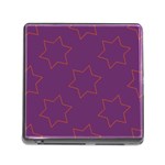 Orange Stars on purple Memory Card Reader (Square 5 Slot)