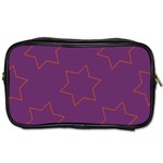 Orange Stars on purple Toiletries Bag (One Side)