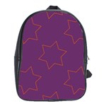 Orange Stars on purple School Bag (XL)
