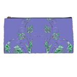 Green Vines on blue Pencil Case