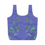 Green Vines on blue Full Print Recycle Bag (M)
