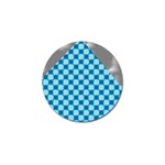 Gray Blue Pattern Golf Ball Marker