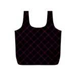 Pink Net on black Full Print Recycle Bag (S)