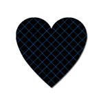 Blue Net on black Heart Magnet