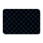 Blue Net on black Plate Mats