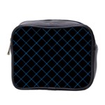 Blue Net on black Mini Toiletries Bag (Two Sides)